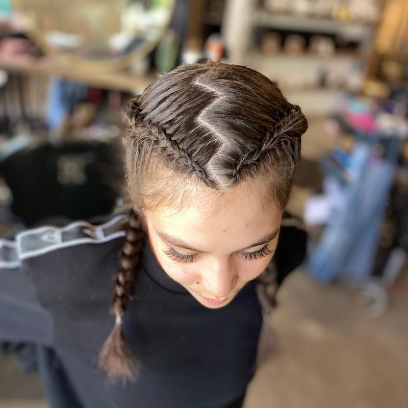 Zig-Zag French Braid