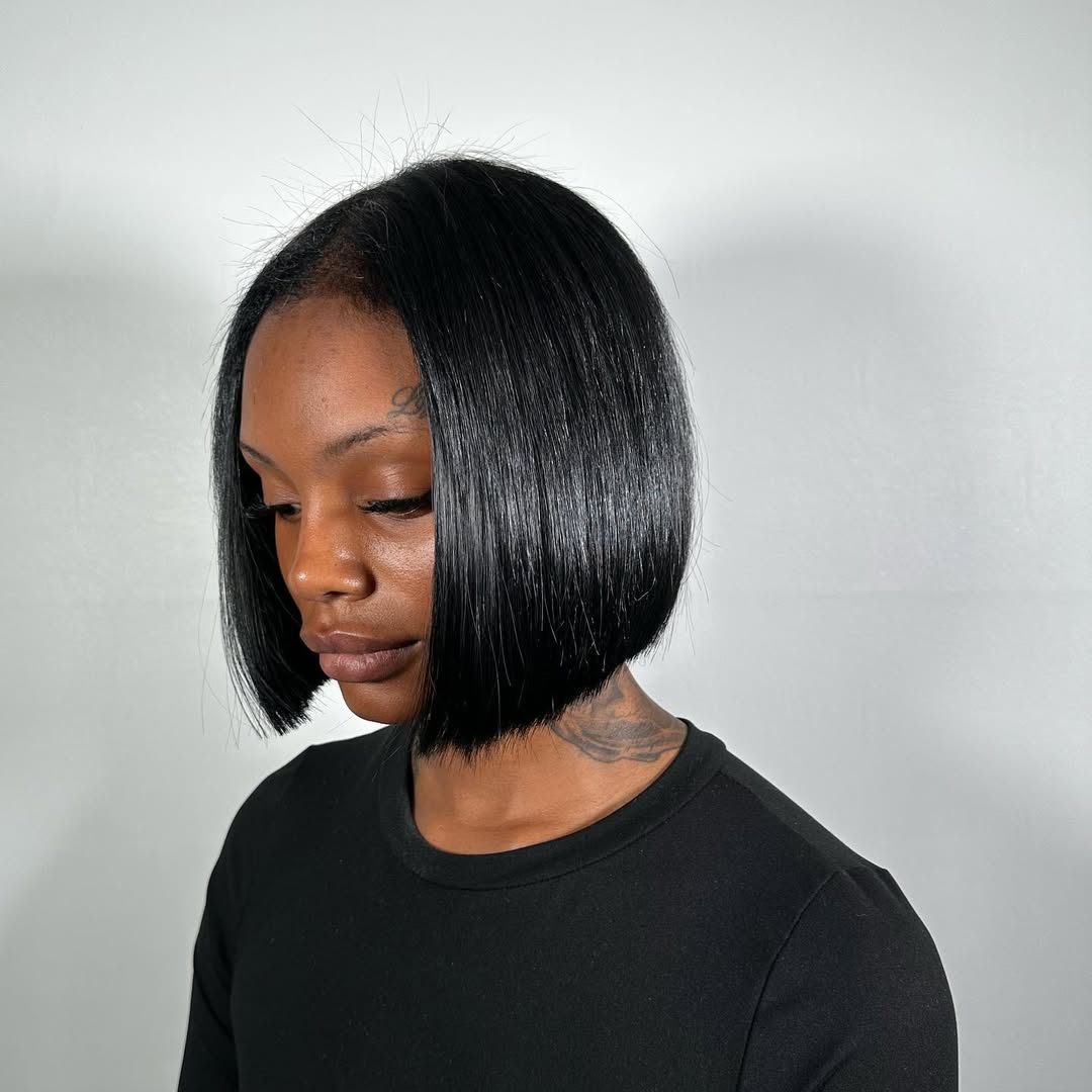 chin-length blunt bob