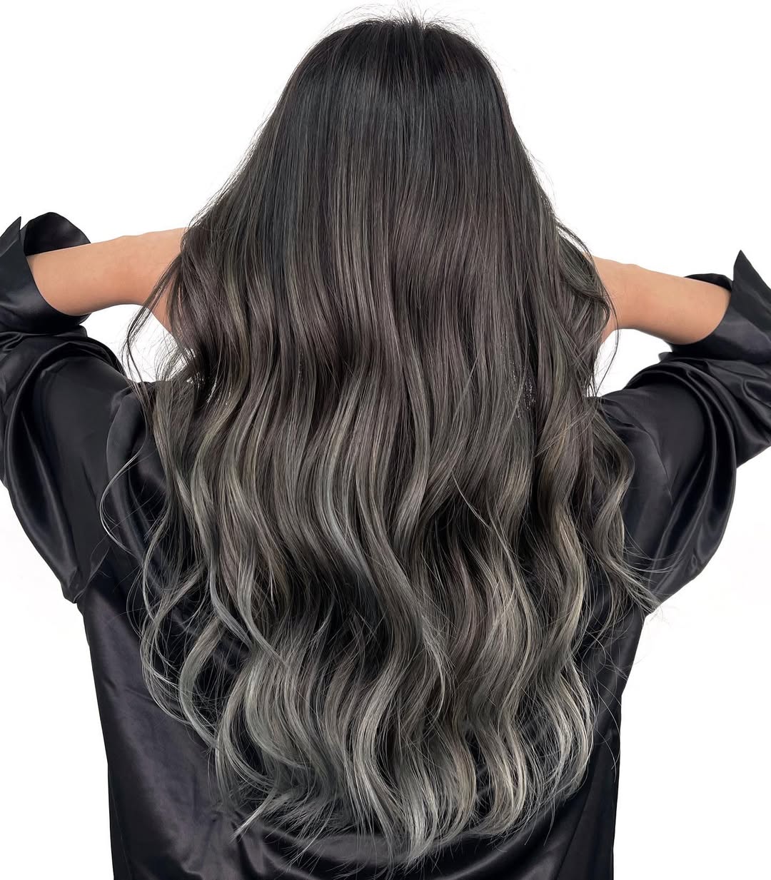 balayage gris foncé