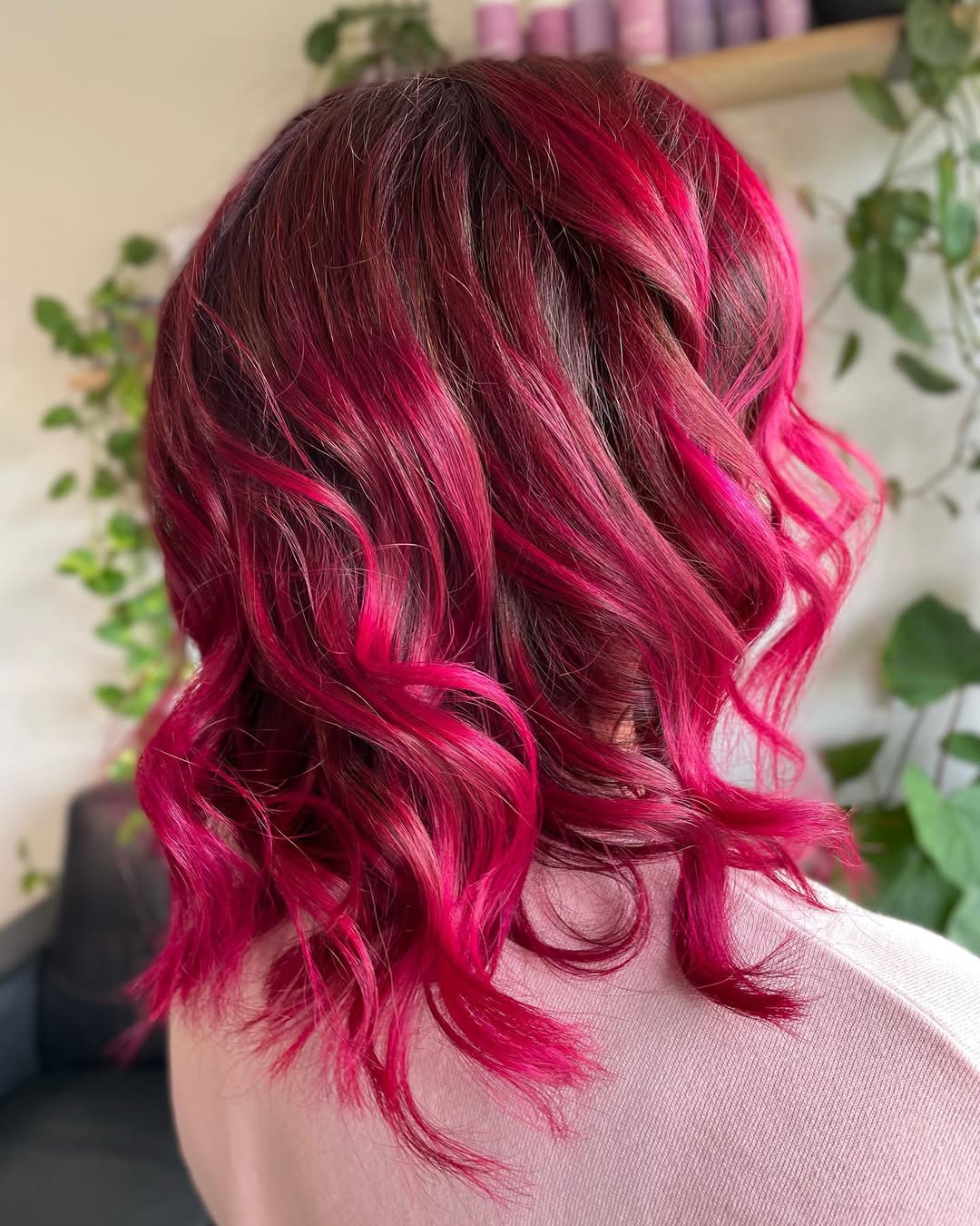 balayage rosa intenso