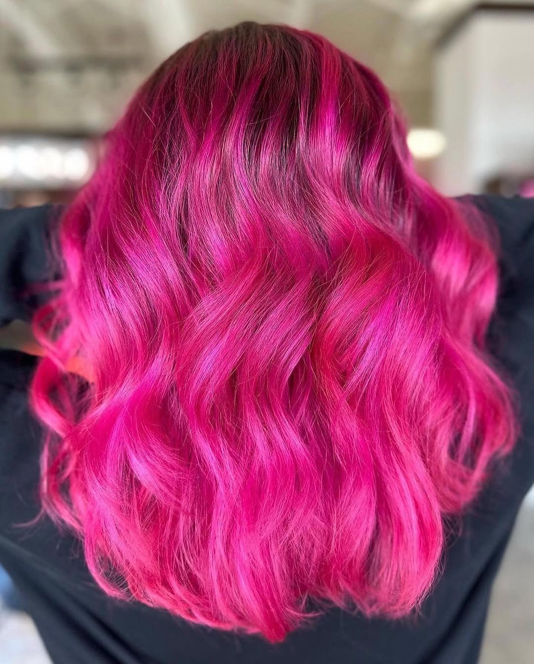 balayage rosa néon