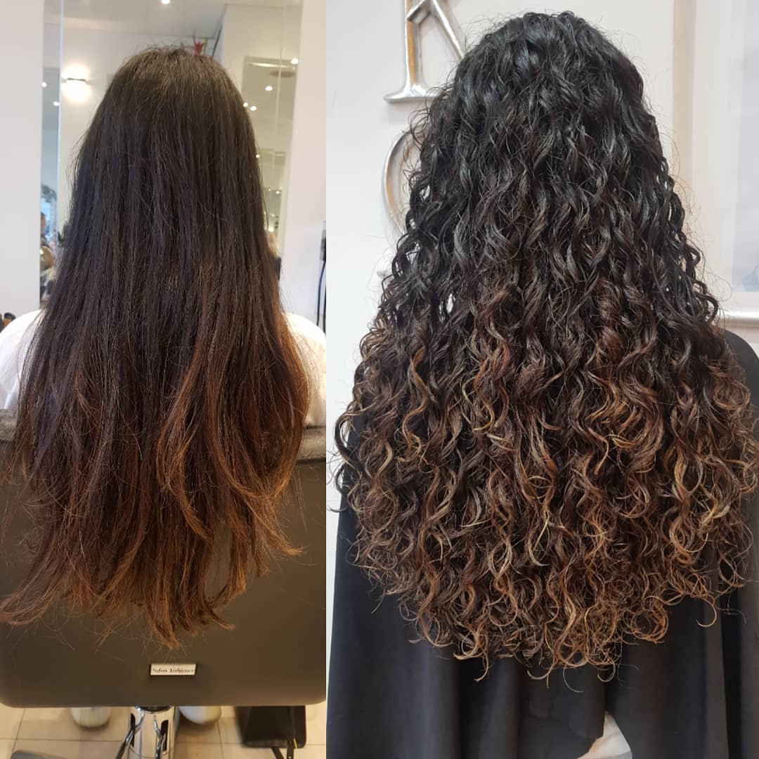 perm hair transformation