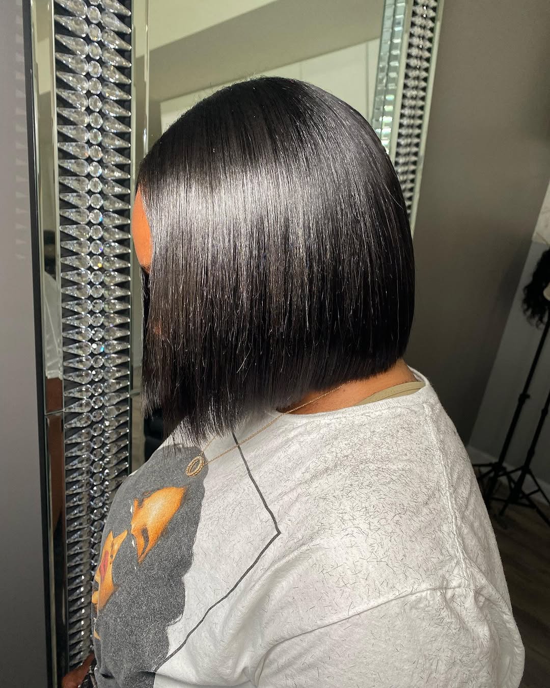 silky angled blunt bob