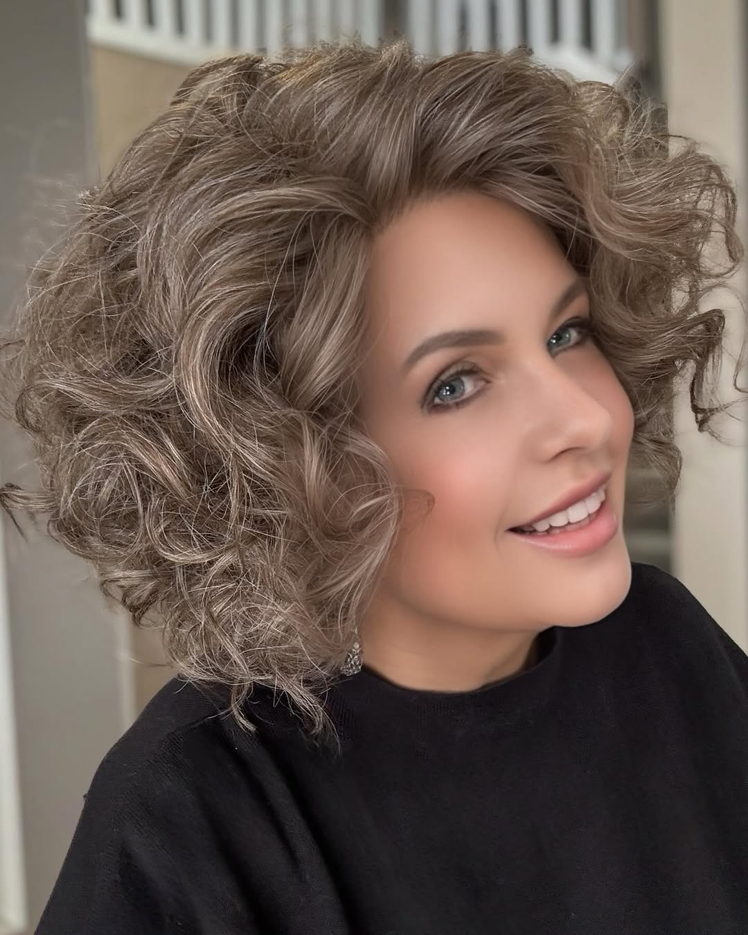 textured curly bob cut