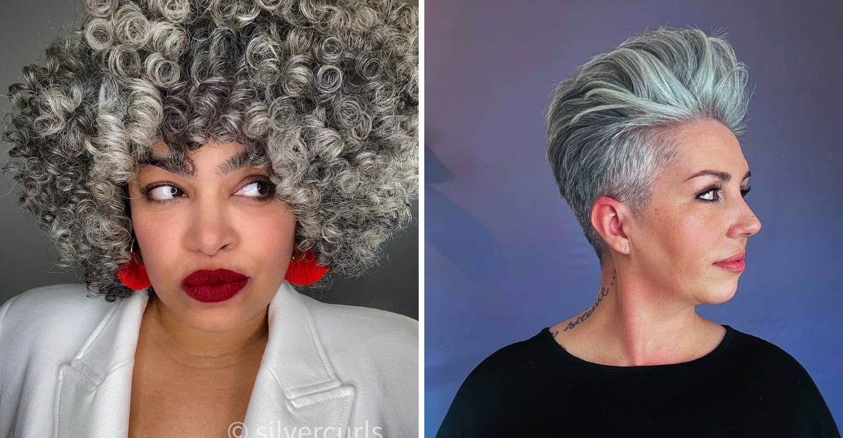 29 peinados grises cortos y atrevidos que demuestran que el pelo plateado es el nuevo chic