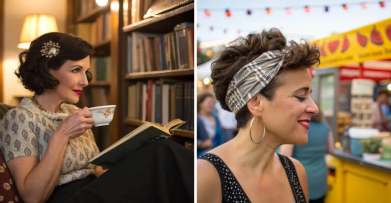 32 Trendy Short Hairstyles With Accessories Designed To Disguise Thinning Areas For Older Women