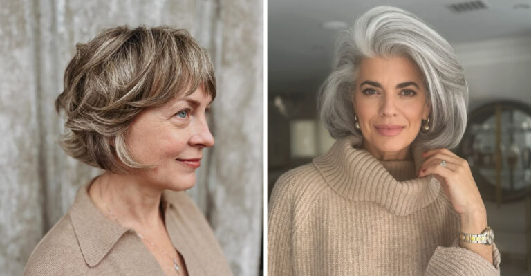 33 Looks zonder poespas voor vrouwen boven de 50 die eenvoudig maar prachtig haar willen