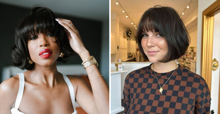 35 coiffures noires chic en forme de bob