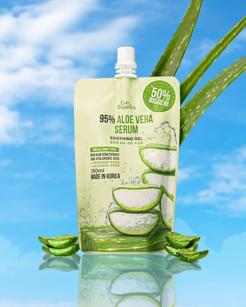 Aplicación del gel de aloe vera