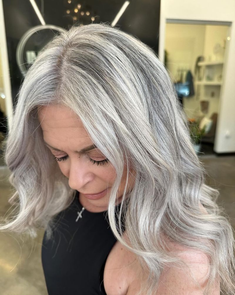 Balayage blond cendré