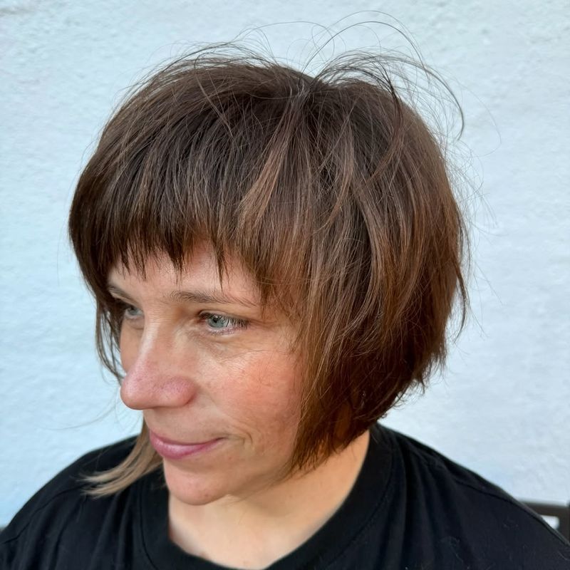 Asymmetrical Bob Shag