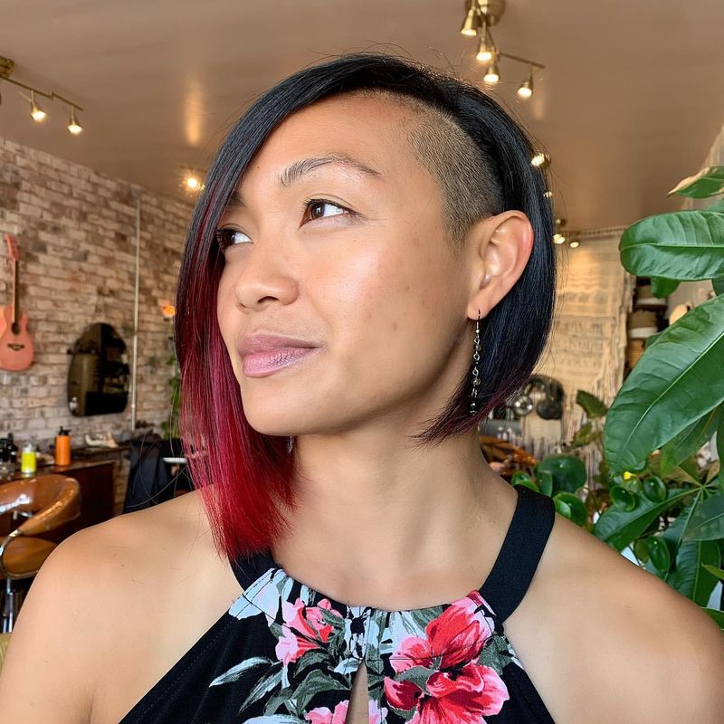 Asymmetrical Undercut with Neon Accents