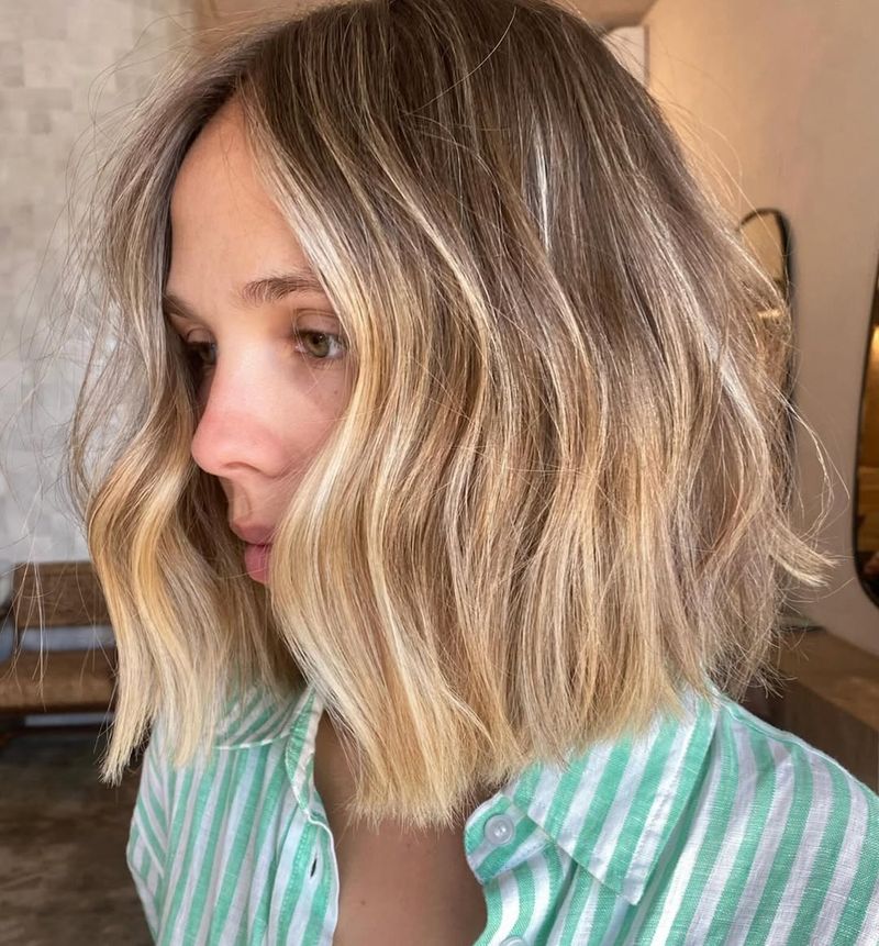 Cabelo ondulado Balayage