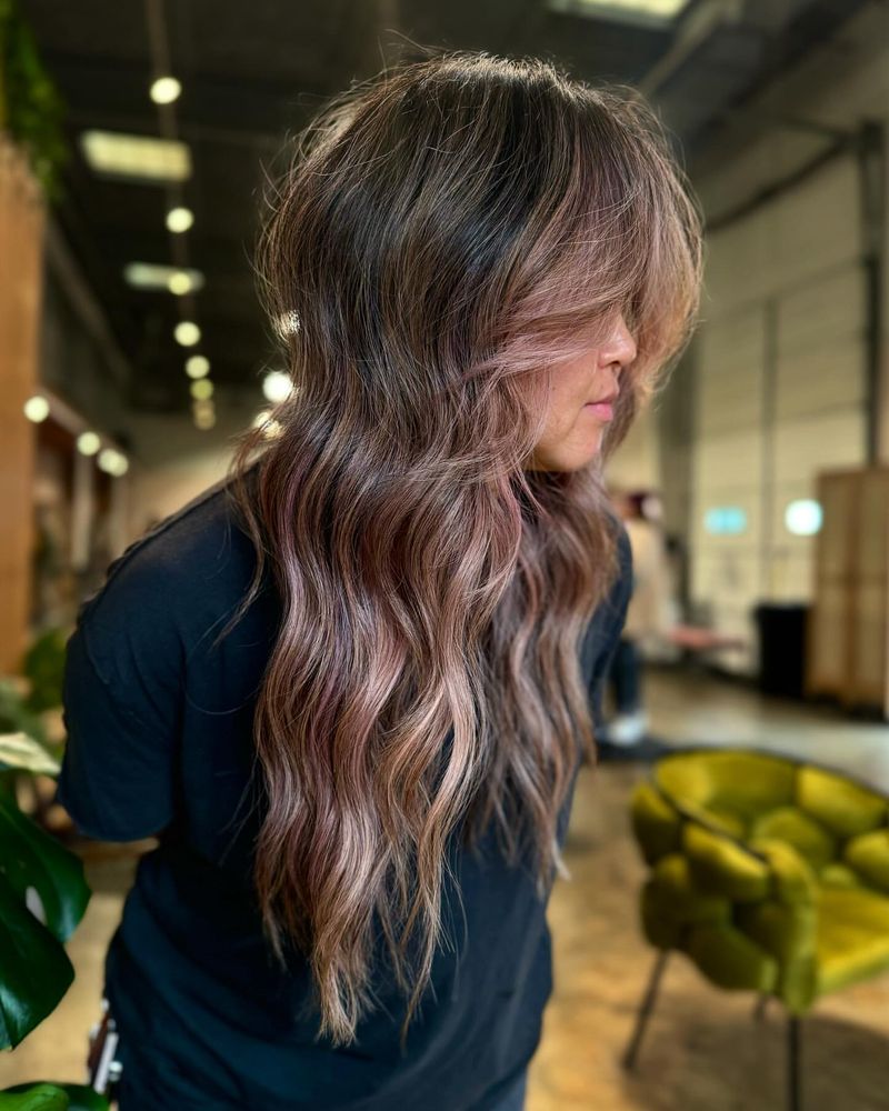 Balayage met lange lagen