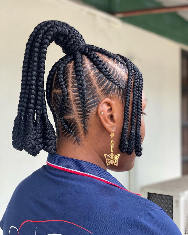 Bantu Knots with Asymmetrical Design