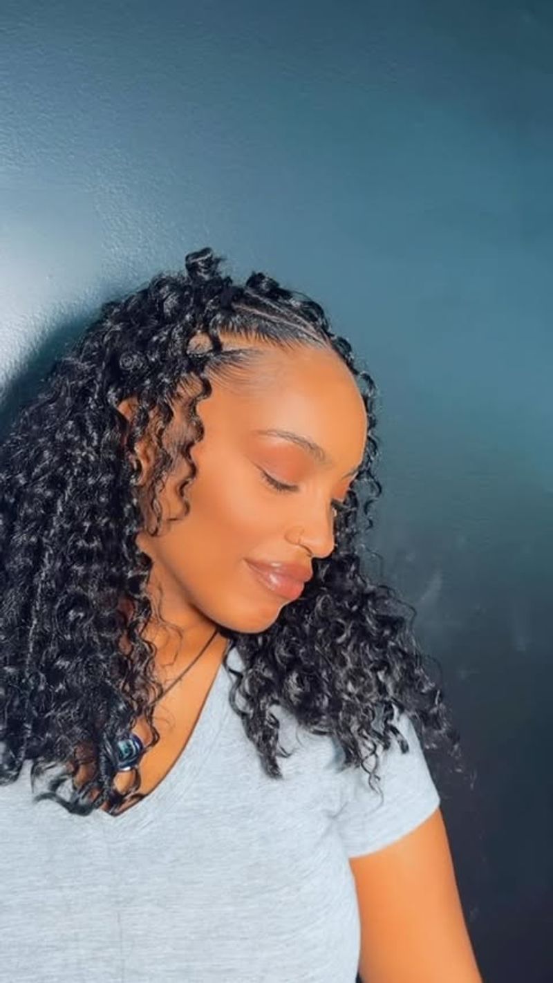 Bantu Knots with Soft Curls