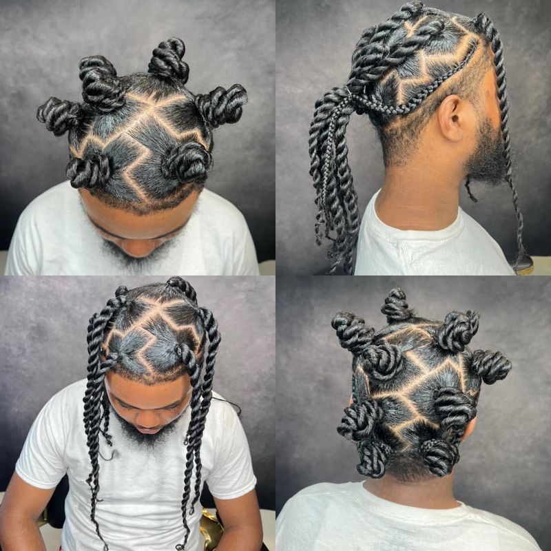 Bantu Knots with Twists