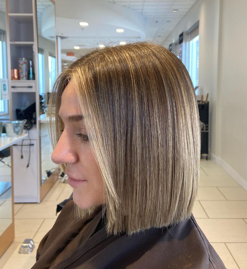 Blunt Cut with Highlights