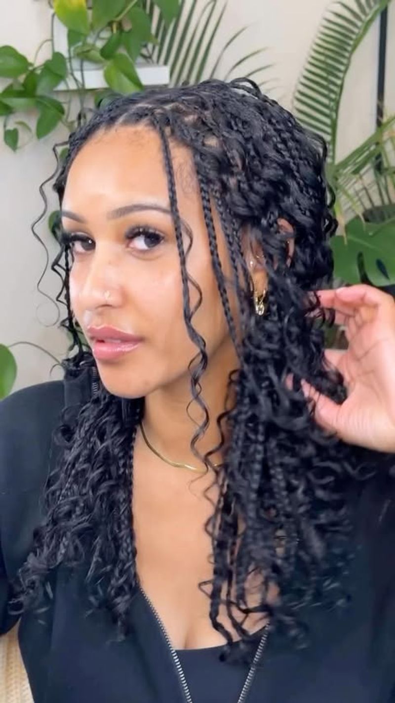 Trenzas boho para caras alargadas