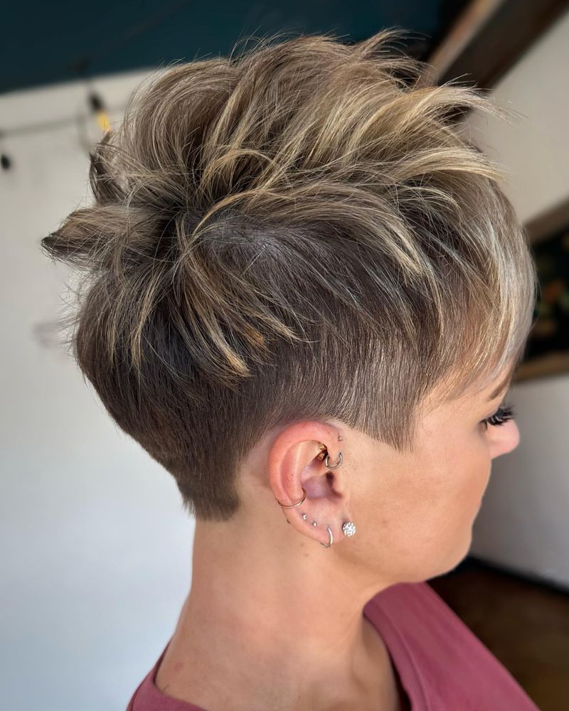 Bold Pixie with Shaved Sides