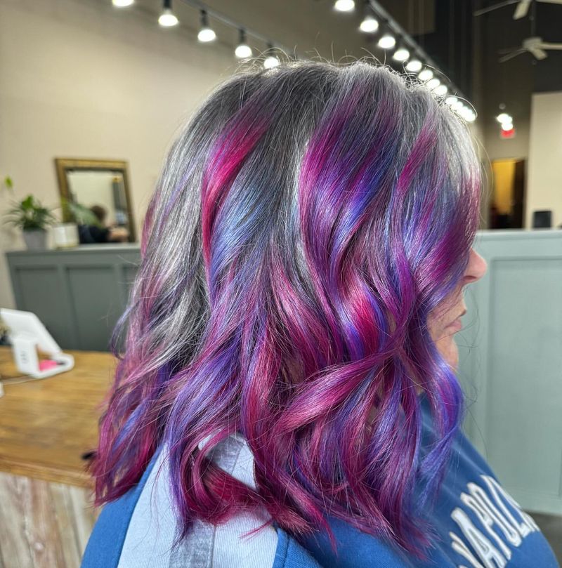 Bold Purple Streaks