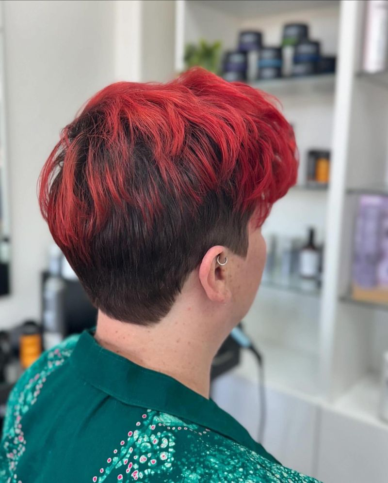 Bold Red Pixie