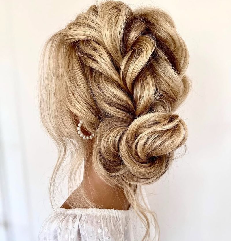 Chignon con treccia