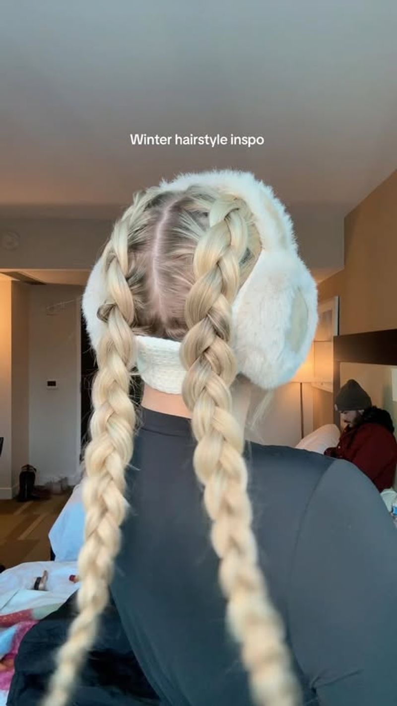 Braided Pigtails with Earmuffs