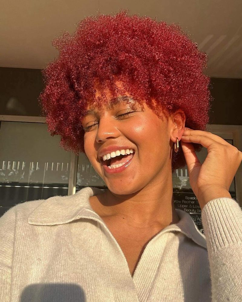 Cherry Red Afro