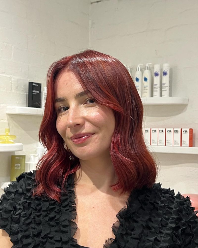 Cherry Red Lob with Beach Waves