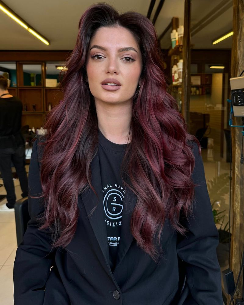 Cherry Red Mermaid Waves