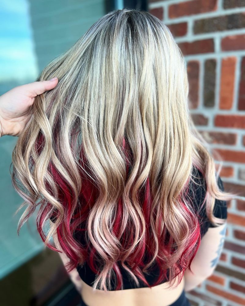 Cherry Red and Blonde Mix