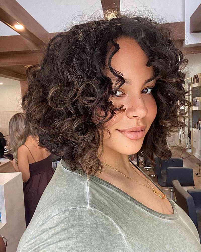 Chin-Length Bob with Curls