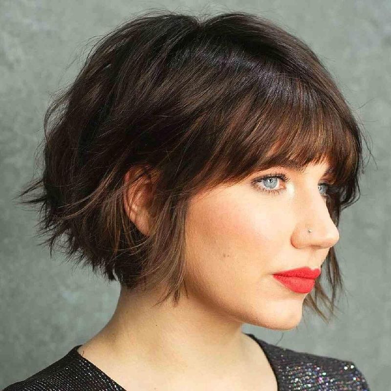 Chin-Length Choppy Bob