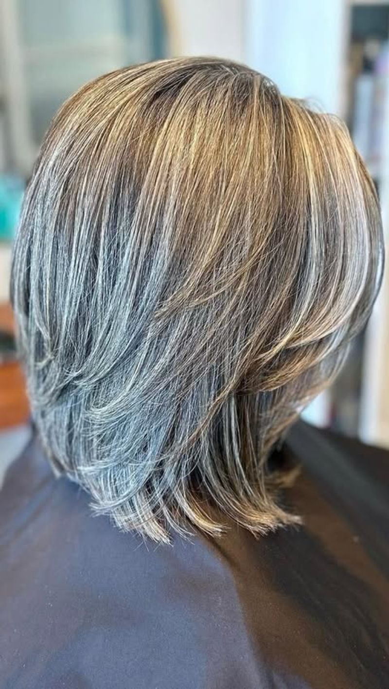 Choppy Bob with Highlights