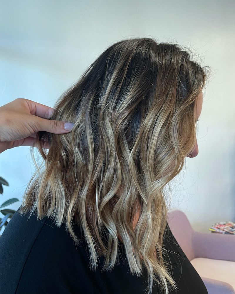 Choppy Lob with Balayage