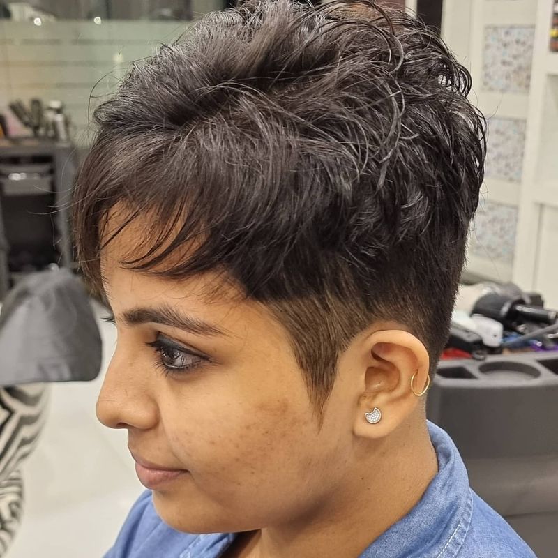 Pixie choppy undercut