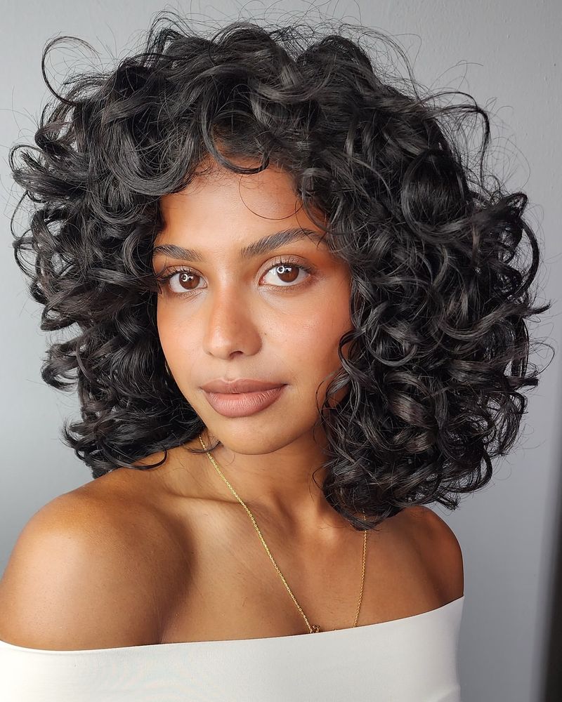 Curly Bob with Layered Front