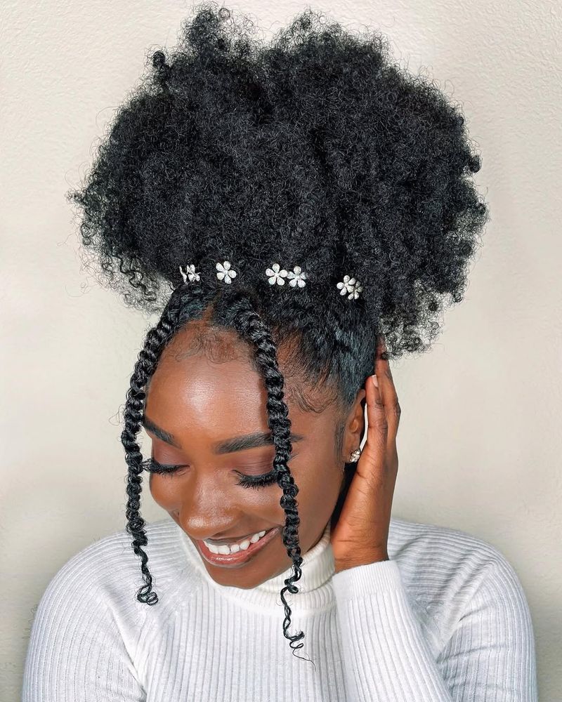 Curly Bun with Pearls