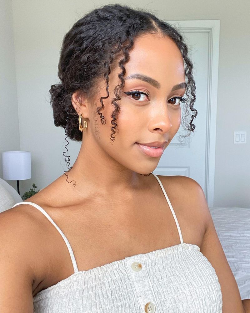 Curly Bun with Twists