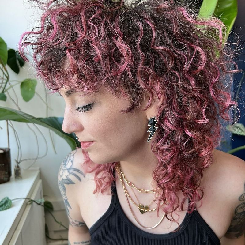 Curly Feathered Cut