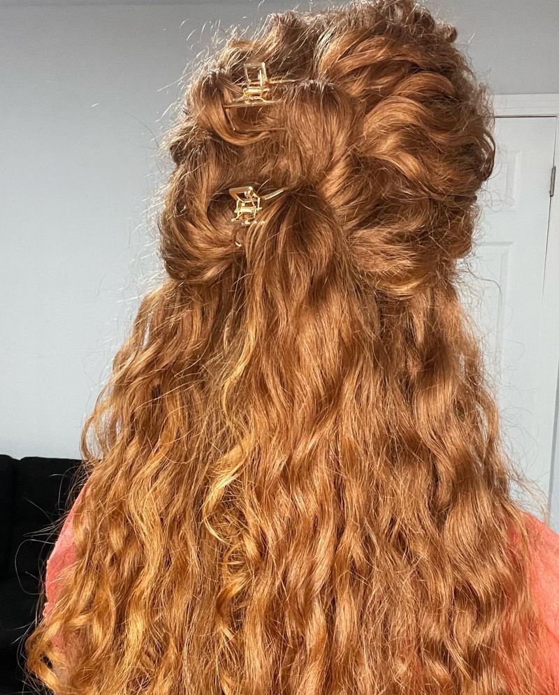 Curly Half-Updo