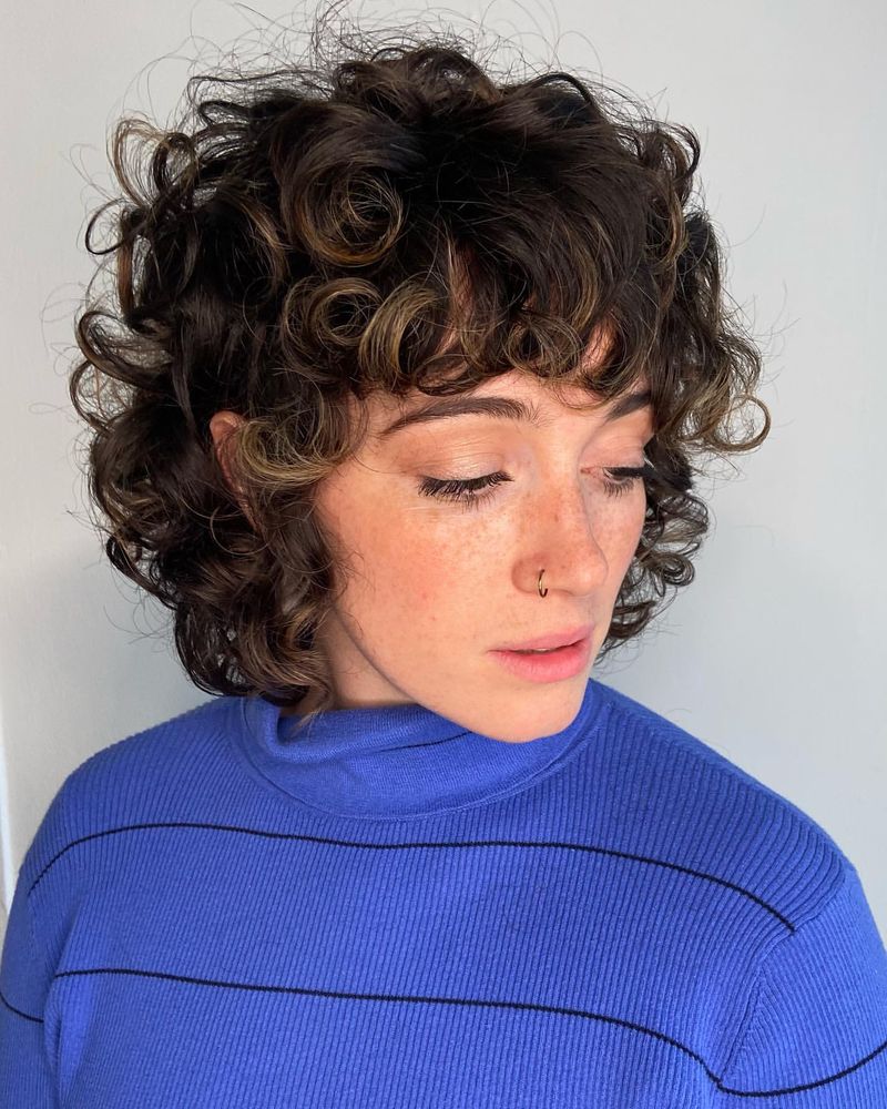 Curly Shag Hairstyle