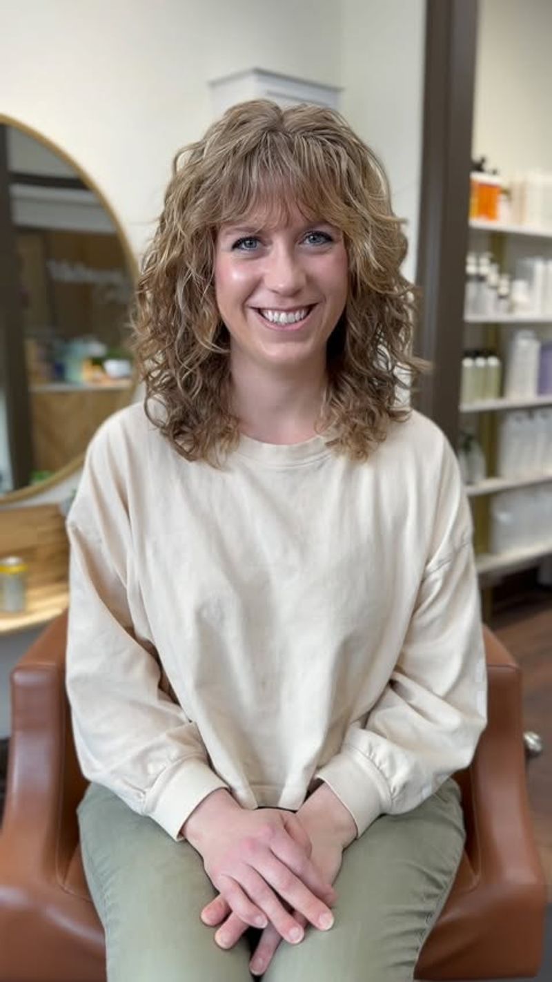 Curly Shag with Bangs