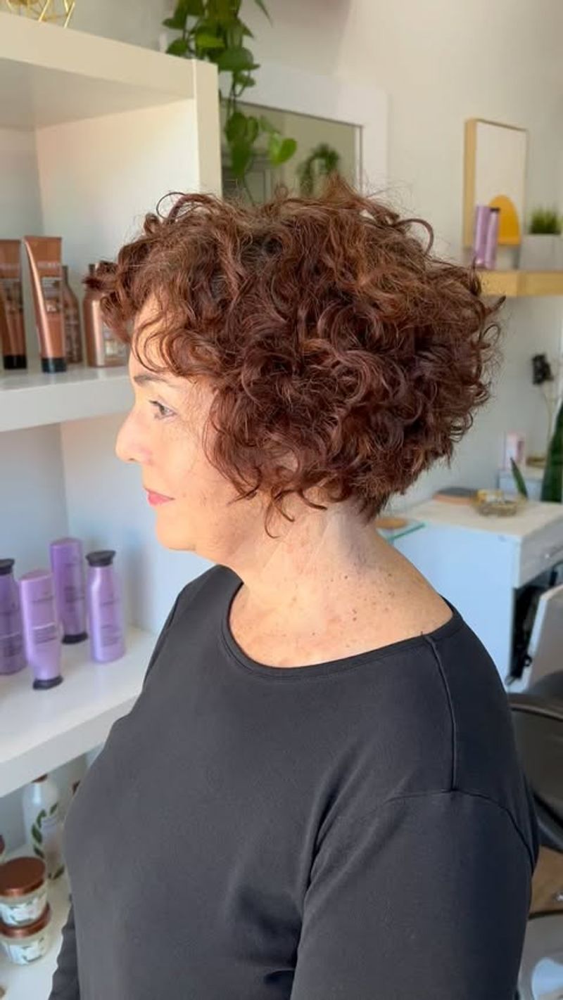 Curly Wedge Cut