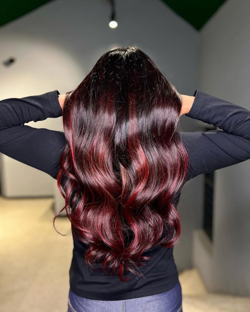 Deep Burgundy Highlights