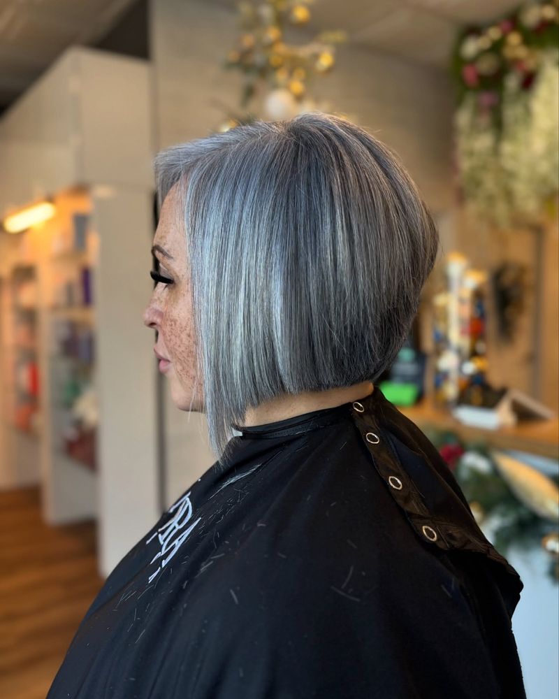 Edgy Ash Gray Bob