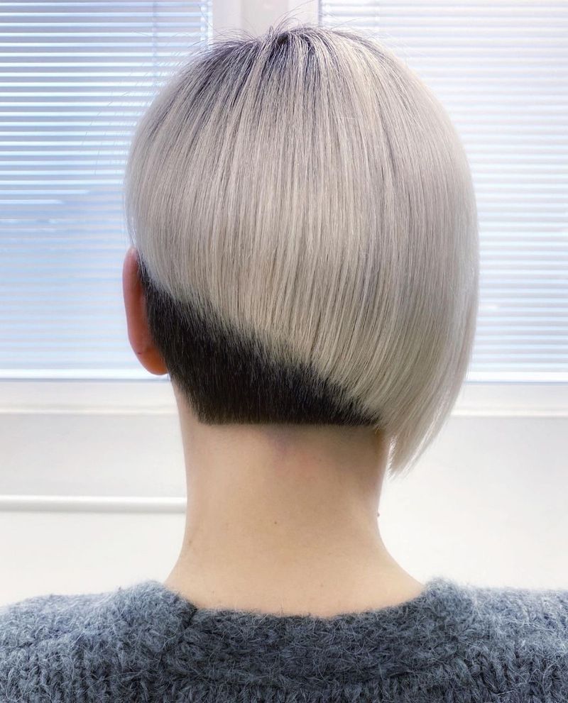 Edgy Asymmetrical Silver Cut