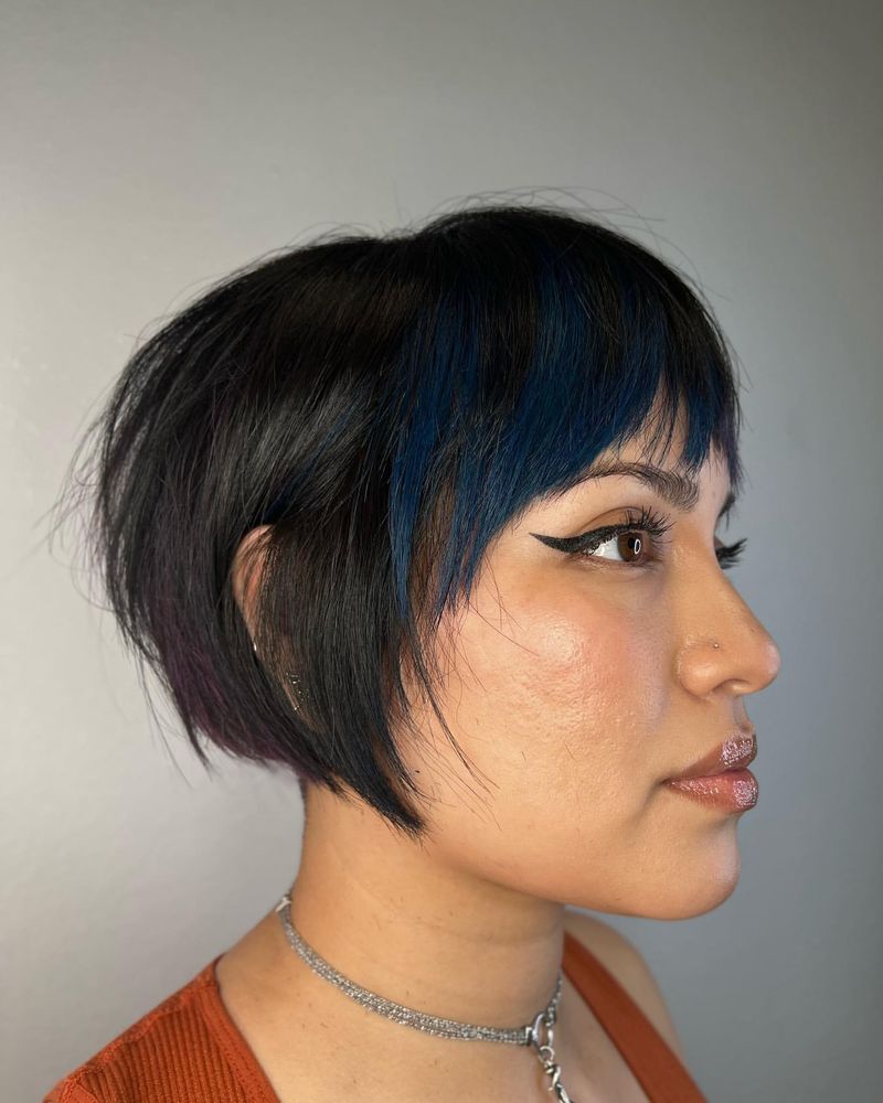 Edgy Pixie Bob with Bangs