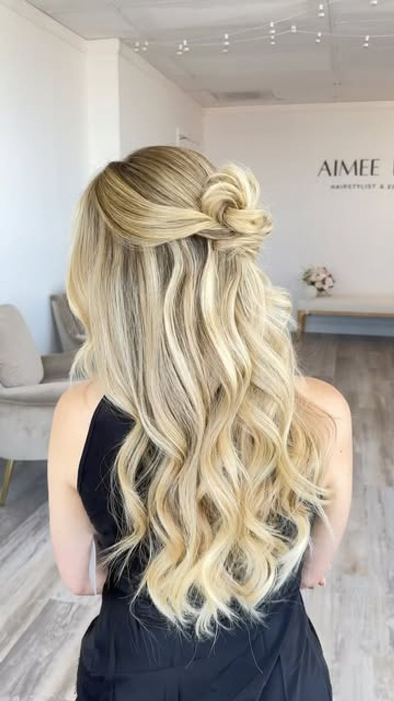 Effortless Twisted Half-Updo